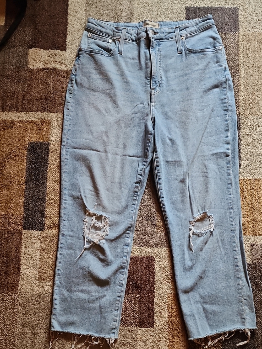 Madewell Light Blue Distressed Boyfriend Jeans